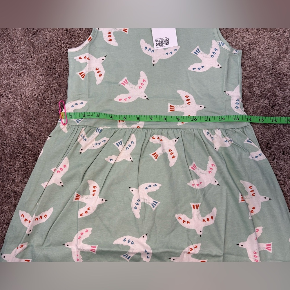 H&M Girls Green | White Birds Dress size: 8-10 Years NWT - Picture 2 of 5